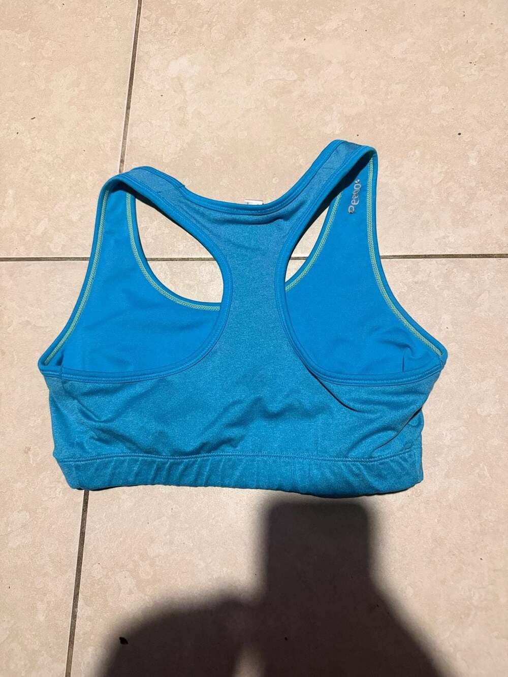 Reebok Heather Blue Performance Racerback Sports Bra - Picture 4 of 7